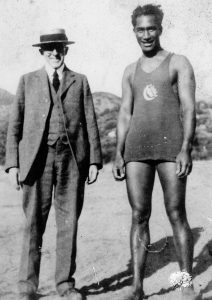 Sherman Day Thacher and Duke Paoa Kahanamoku at The Thacher School in 1922. 