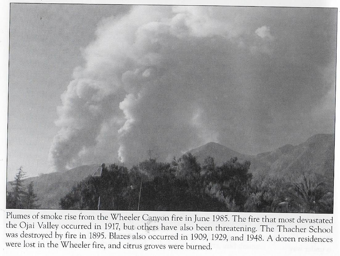 Major Ojai Fires Ojai History
