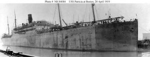 USS Patricia at Boston, Mass. on April 28, 1919